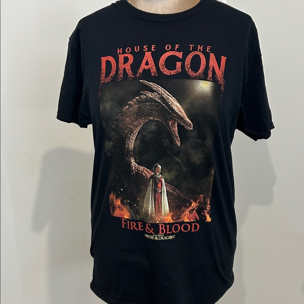 NWT House of The Dragon Fire and Blood Game of Thrones T-Shirt |Size Large